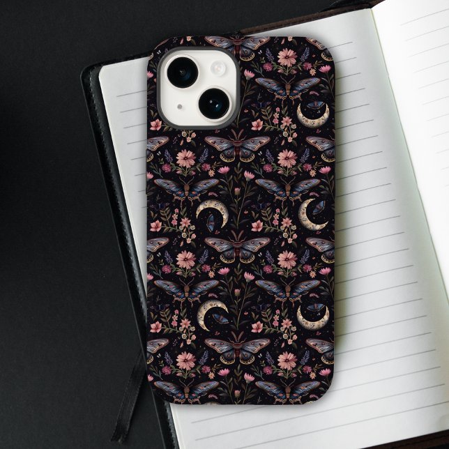 Funda De Case-Mate Para iPhone Mariposas Flores y Lunas Patrón Precioso (Subido por el creador)