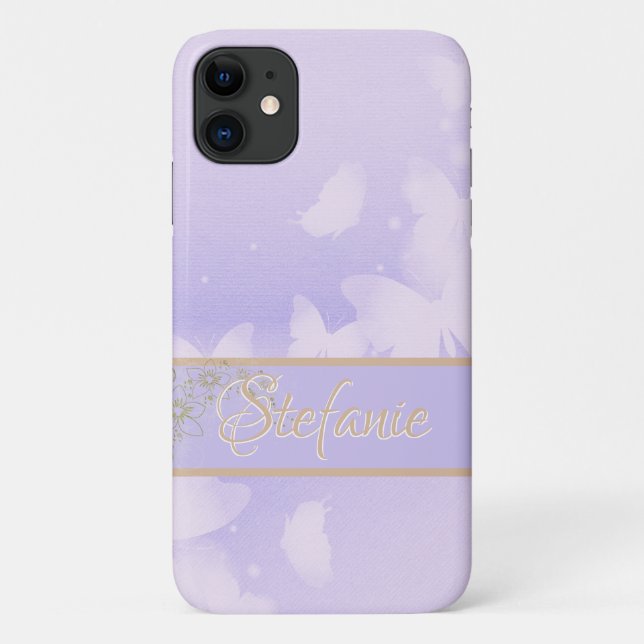 Funda De Case-Mate Para iPhone Mariposas Lavender (Reverso)