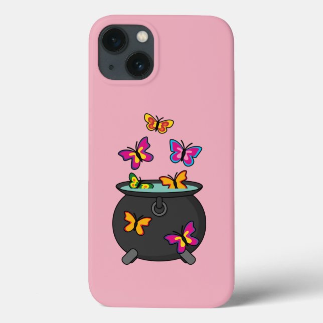 Funda De Case-Mate Para iPhone Mariposas mágicas de un Cauldron (Reverso)