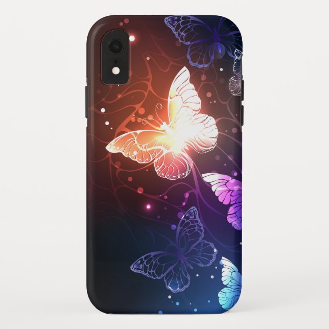 Funda De Case-Mate Para iPhone Mariposas nocturnas brillantes (Reverso)