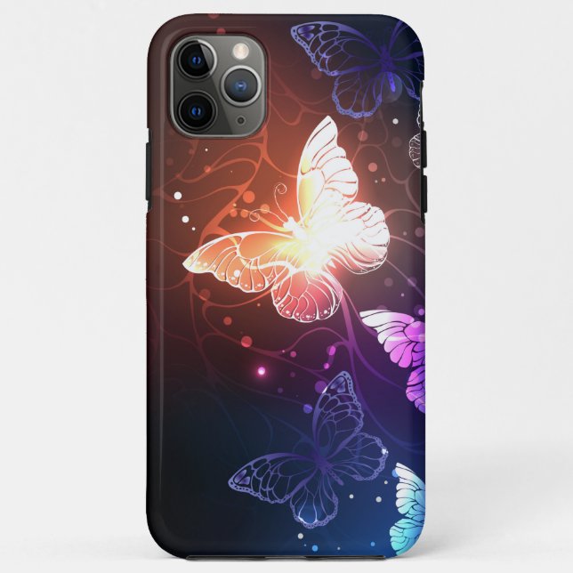 Funda De Case-Mate Para iPhone Mariposas nocturnas brillantes (Reverso)