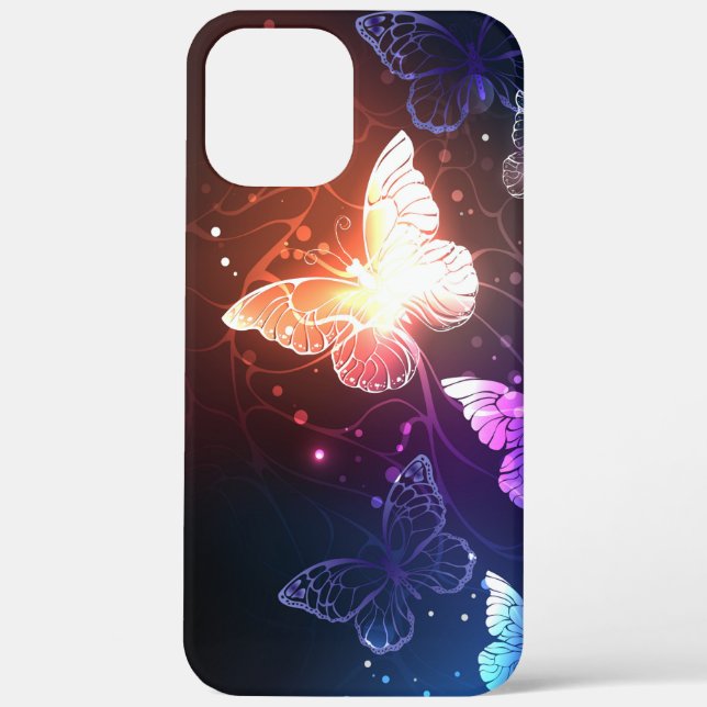 Funda De Case-Mate Para iPhone Mariposas nocturnas brillantes (Reverso )