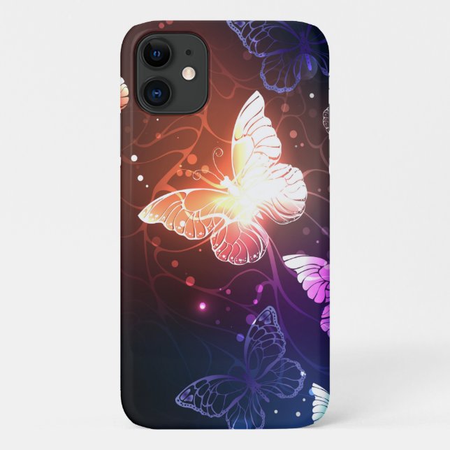 Funda De Case-Mate Para iPhone Mariposas nocturnas brillantes (Reverso)