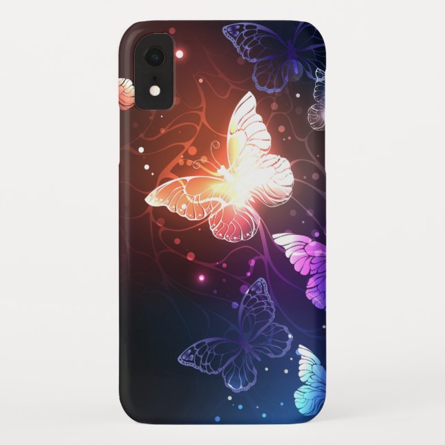 Funda De Case-Mate Para iPhone Mariposas nocturnas brillantes (Reverso)