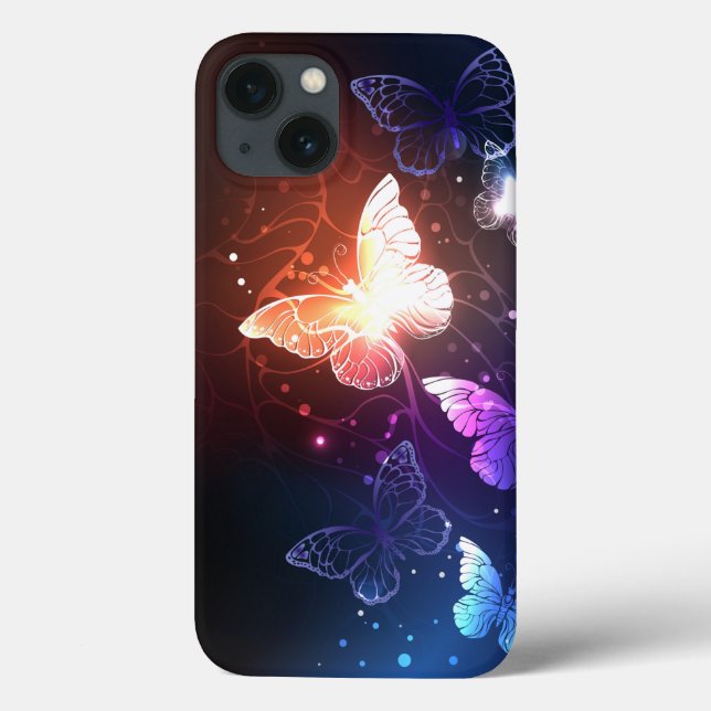 Funda De Case-Mate Para iPhone Mariposas nocturnas brillantes (Reverso)