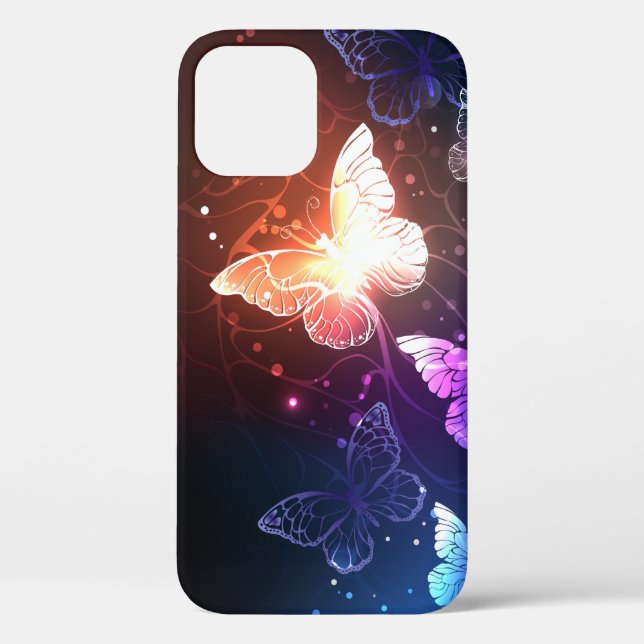 Funda De Case-Mate Para iPhone Mariposas nocturnas brillantes (Reverso )