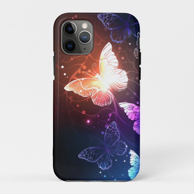 Funda De Case-Mate Para iPhone Mariposas nocturnas brillantes (Reverso)