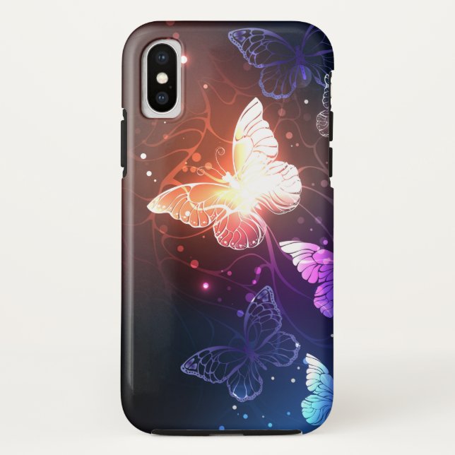 Funda De Case-Mate Para iPhone Mariposas nocturnas brillantes (Reverso)