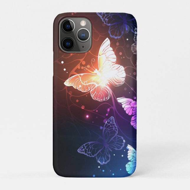 Funda De Case-Mate Para iPhone Mariposas nocturnas brillantes (Reverso)