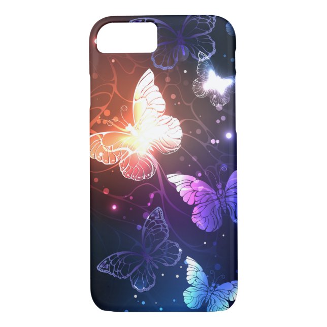 Funda De Case-Mate Para iPhone Mariposas nocturnas brillantes (Reverso)