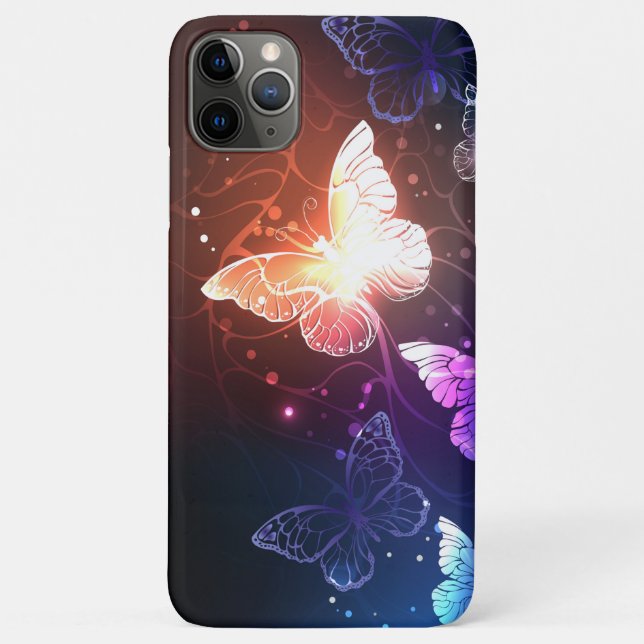 Funda De Case-Mate Para iPhone Mariposas nocturnas brillantes (Reverso)