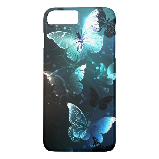 Funda De Case-Mate Para iPhone Mariposas nocturnas de menta (Reverso)