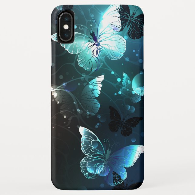 Funda De Case-Mate Para iPhone Mariposas nocturnas de menta (Reverso)