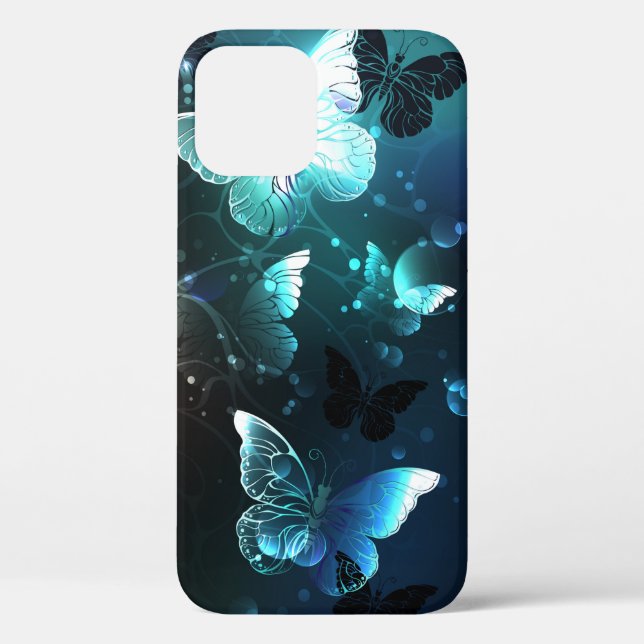 Funda De Case-Mate Para iPhone Mariposas nocturnas de menta (Reverso )