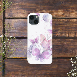 Funda Para iPhone 13 Mariposas Pastel Volador de Acuarela