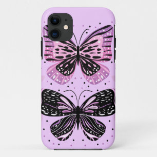 Funda Para iPhone 11 Mariposas Púrpura Rosa