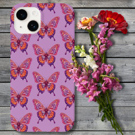 Funda Para iPhone 14 De Case-Mate Mariposas púrpuras