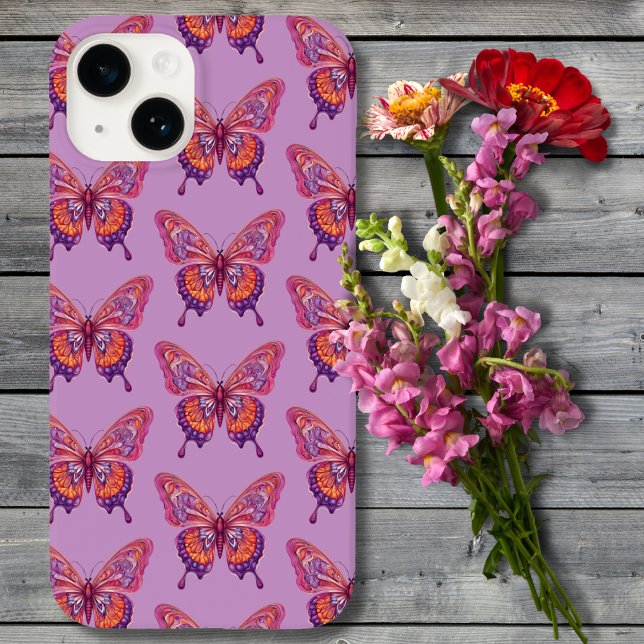 Funda De Case-Mate Para iPhone Mariposas púrpuras (Subido por el creador)