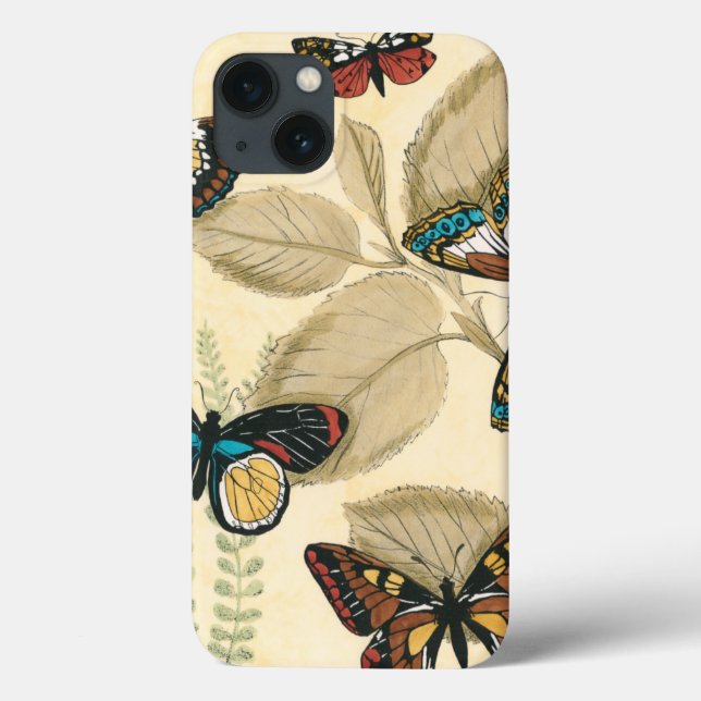 Funda De Case-Mate Para iPhone Mariposas revoloteando sobre hojas (Reverso)
