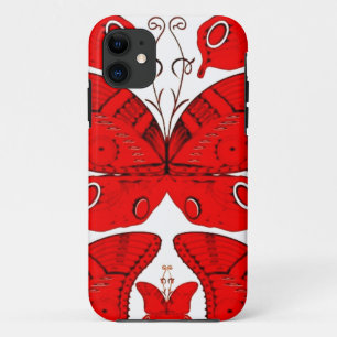 Funda Para iPhone 11 Mariposas rojas