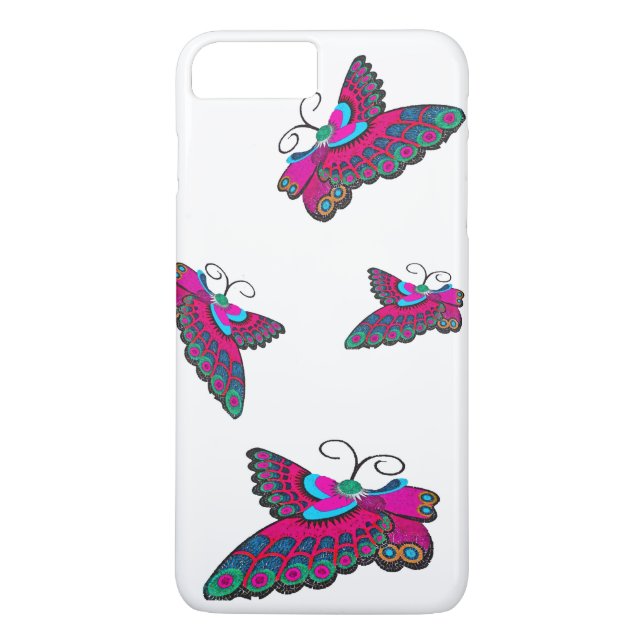 Funda De Case-Mate Para iPhone Mariposas rosadas (Reverso)