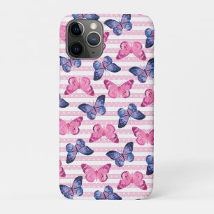 Funda Para iPhone 11 Pro Mariposas rosadas