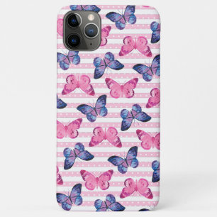 Funda Para iPhone 11 Pro Max Mariposas rosadas