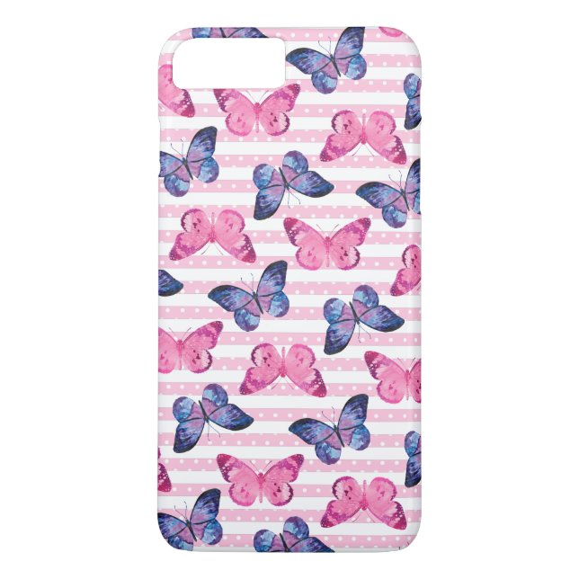 Funda De Case-Mate Para iPhone Mariposas rosadas (Reverso)