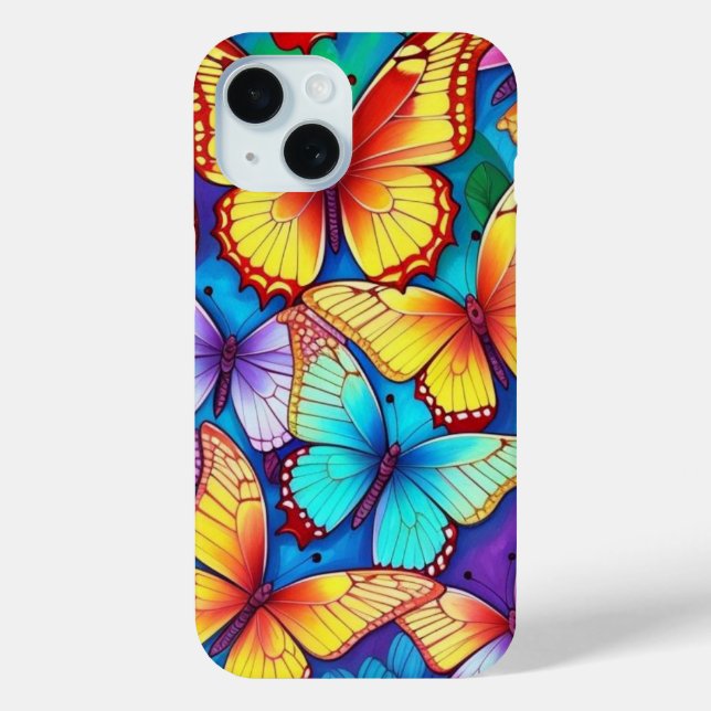 Funda De Case-Mate Para iPhone Mariposas voladoras salvajes (Reverso )