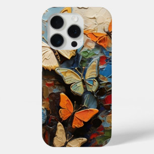 Funda Para iPhone 15 Pro Mariposas vuela Entre Vibrantes Pinturas Naturales