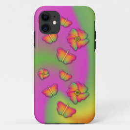 Funda Para iPhone 11 Mariposas y flores