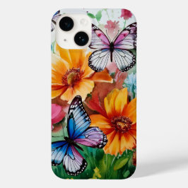 Funda Para iPhone 14 De Case-Mate Mariposas y flores