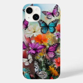 Funda Para iPhone 14 De Case-Mate Mariposas y flores