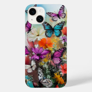 Funda Para iPhone 14 De Case-Mate Mariposas y flores