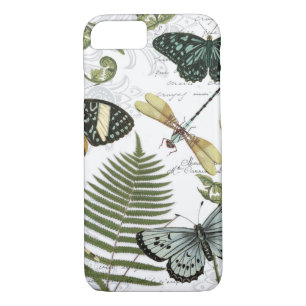 Funda Para iPhone 8/7 mariposas y libélulas antiguas