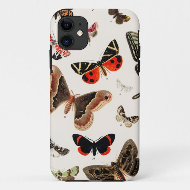 Funda De Case-Mate Para iPhone Mariposas y mariposas (Reverso)
