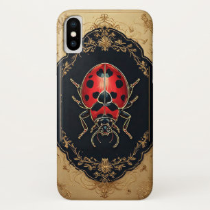 Funda Para iPhone X Mariquita Pintura Artística Elegante
