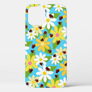 Funda Para iPhone 12 Mariquita Roja Escarabajo Insecto Amante Corazones