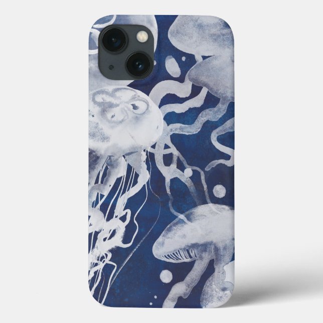Funda De Case-Mate Para iPhone Mariscos en el fondo naval (Reverso)