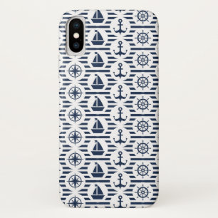 Funda Para iPhone X Marítimo en modelo azul
