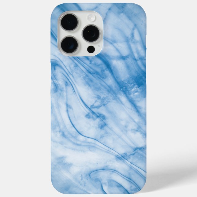 Funda De Case-Mate Para iPhone Mármol Azul Elegante (Reverso )