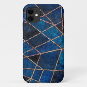 Funda Para iPhone 11 Mármol Azul Oscuro