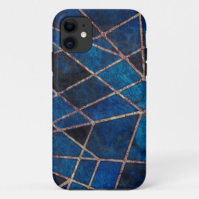 Funda De Case-Mate Para iPhone Mármol Azul Oscuro (Reverso)