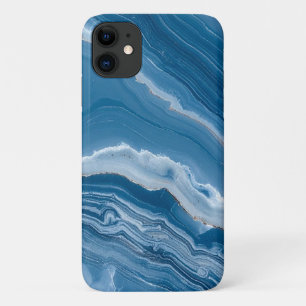 Funda Para iPhone 11 Mármol azul polvoriento de piedra moderna