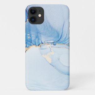 Funda Para iPhone 11 Mármol azul polvoriento de piedra moderna