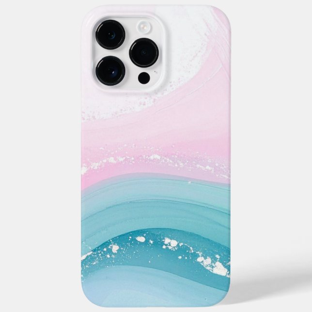 Funda De Case-Mate Para iPhone Mármol azul polvoriento de piedra moderna (Reverso)