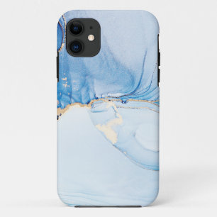 Funda Para iPhone 11 Mármol Azul Polvoriento de Piedra Moderna