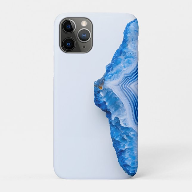 Funda De Case-Mate Para iPhone Mármol azul polvoriento de piedra moderna (Reverso)