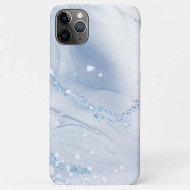 Funda De Case-Mate Para iPhone Mármol Azul Polvoriento Piedra Moderna (Reverso)