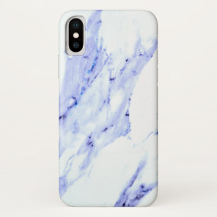 Funda Para iPhone X Mármol azul y blanco